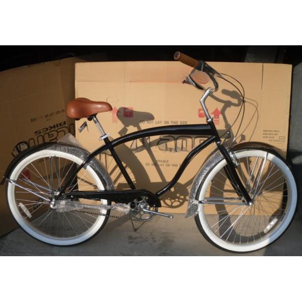 Hard Frame 26" Wheel Size Shimano 7 Speed American Rear Rack Men Beach Cruiser Bike