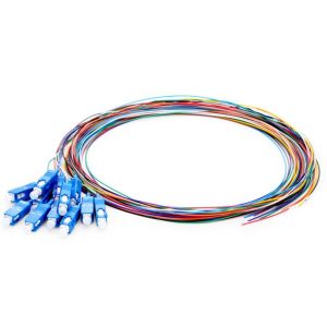 FC/UPC Color Coded Optical Fiber Pigtail Apply To CATV / FTTH / FTTX