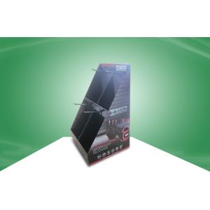 Black Custom Cardboard Countertop Displays Fulfillment With Gloves Before