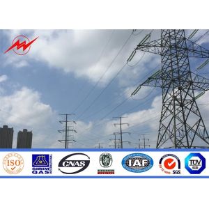 Customized Tapered Tubular Steel Electric Power Pole Structures , ISO9001