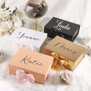 Rigid Magnetic Ribbon Closure Underwear Clothing Lingerie Gift Box Packaging