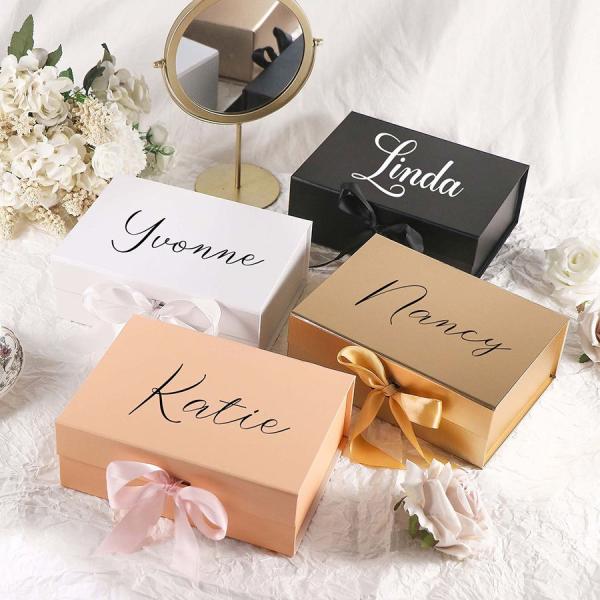 Buy Rigid Magnetic Ribbon Closure Underwear Clothing Lingerie Gift Box Packaging at wholesale prices