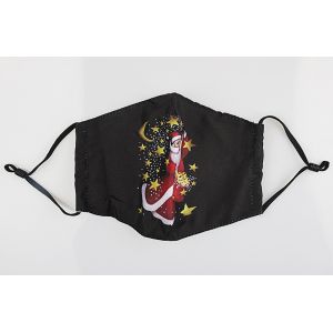 Washable Christmas Cotton Face Mask with Adjustable Loops and Nose