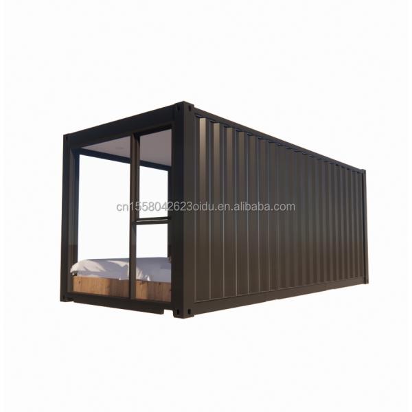 50/75/100mm Wave Sandwich Panel Wall Modern 20ft EU Prefabricated Container houses Wooden House Independent Garden Apartment for Hotel
