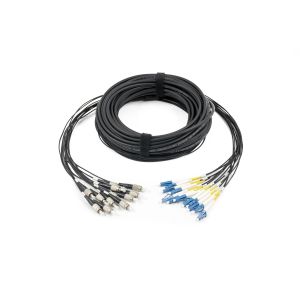 Customized Pre Terminated Multi Fiber Cables Singlemode 12 Core With FC/LC LSZH