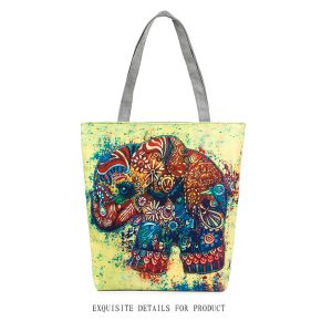 New little girl elephant female tourist attractions printing Ms. shoulder