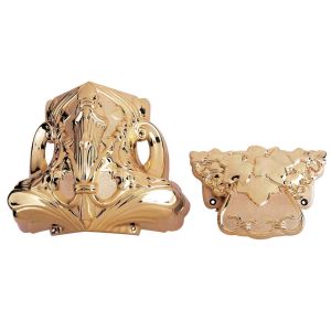 Quality Copper Color Coffin Decoration , Coffins And Caskets Accessories Supplied In Set for sale