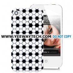 unusual iphone 4S cases -42405 Hexagon Mesh Back Hard Case Cover For iPhone 4 -