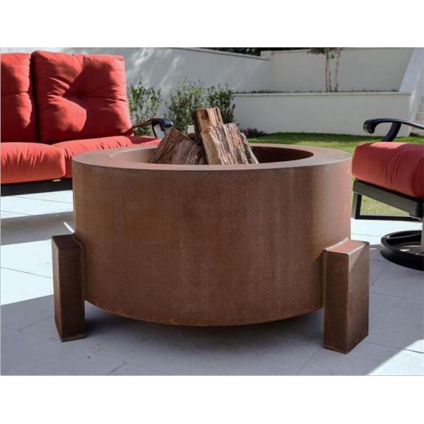 Outdoor Heater Multi-function Round Metal Fire Pit Corten Steel Fire Table