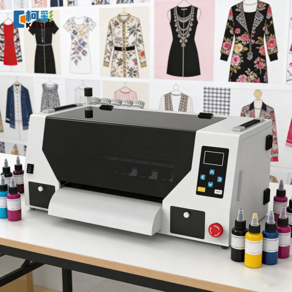 KECAI Customized A3 33cm Dual Head XP600 Transfer DTF Printer With RINN Software and Suction Platform for Fabric Printing