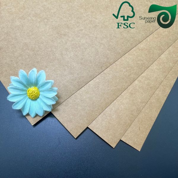 Buy FSC Food Grade Brown Kraft Cardboard 350gsm 400gsm  For Lunch Box Packaging at wholesale prices