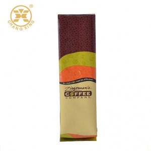 Quad seal side gusseted coffee packaging bag aluminum foil pouch