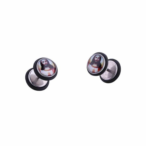 Europe men round cool stud earrings stainless steel stud earrings for sale