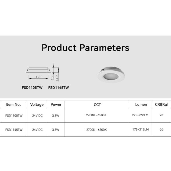 Recessed Led Cabinet Downlight 175lm-213lm Recessed Puck Lights Under Cabinet