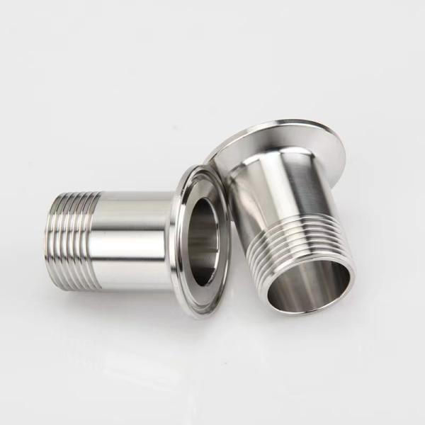 Square Head Code Sanitary Male Thread Ferrule Adapter for DIN/SMS/ISO/3A Standard