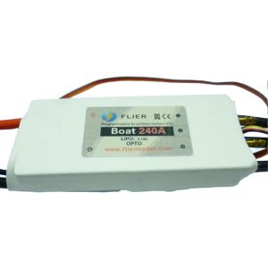 China Brushless Powerful RC Boat ESC Mosfet Material HV 16S 240A With White Heat Shrink on sale