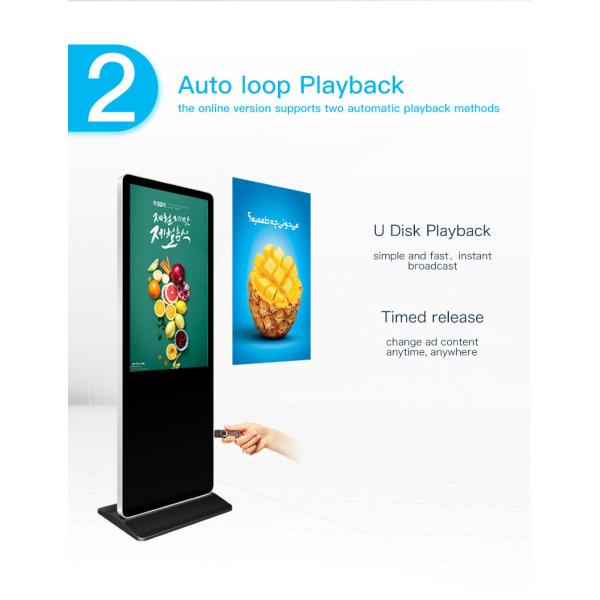 OEM ODM Floor Standing Digital Signage 55 Inch Advertising Kiosk