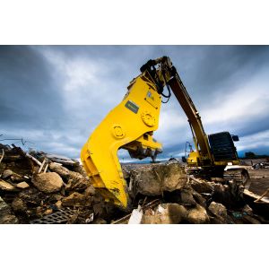 Yellow NM400 Excavator Hydraulic Stone Pulverizer