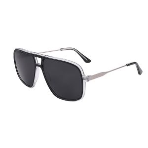 145mm Aviator Gradient Sunglasses , Uv400 Protection Acetate And Metal