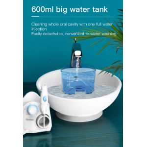 Combo Electric Toothbrush IPX4 Countertop Water Flosser Teeth Whitening 600ml