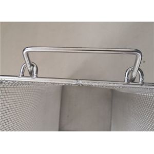 Sterilization Stainless Steel Wire Mesh Baskets Woven Rectangular Shaped Rust