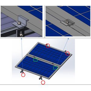 Reliable Structure Metal Roof Solar Mounting Systems For Pitched Roof Solar