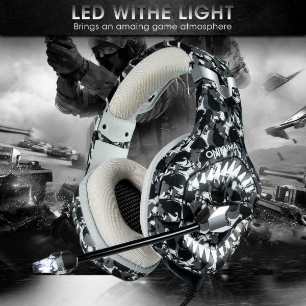 ONIKUMA K1 Pro 2.2m 100mA Camouflage Gaming Headset With Mic