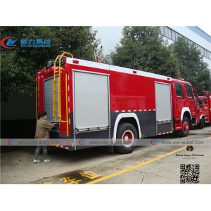 LHD Sinotruk Howo 4x2 5cbm Water Tank Fire Fighting Truck