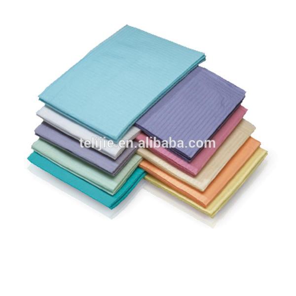 Anti Leakage Colorful PE Film Dental Disposable Bibs For Patient
