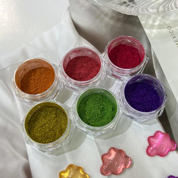 Nail glitters magic mirror powder super bright ultra-fine Aurora chrome nail powder powder golden red green nail decoration