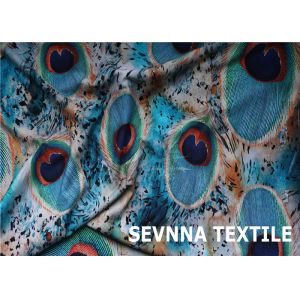 Knitted Half Dull Recycled Swimwear Fabric Polyester Lycra Transfer Print