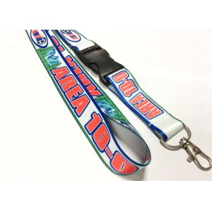 Colorful Dye Sublimation Lanyards Metal Hook Plastic Safety Buckle for Sport