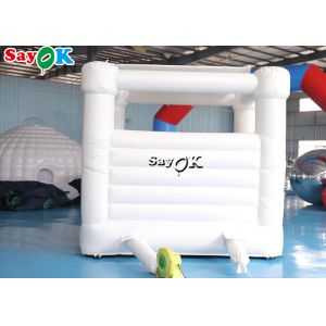 Pure White Pvc Wedding Inflatable Bouncy House With Air Blower