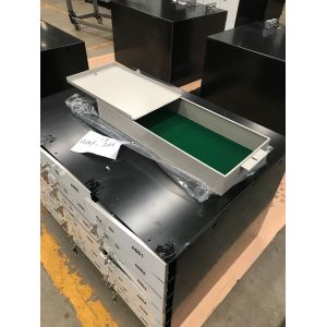 Vault Room Stainless Steel Bank Safe Deposit Locker With Red Color Storage Box