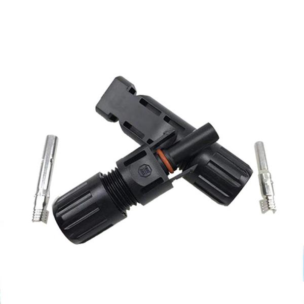Buy IP67 Black Solar PV Connectors with 14-10 AWG Wire Gauge and DC 600V Voltage Rating for Solar Panel/Inverter Applications at wholesale prices