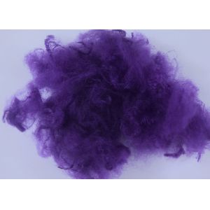 6D*65MM Purple Recycled Pet Fiber , Pet Staple Fiber Good Elasticity Anti -