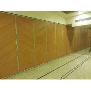 Ballroom Wooden Sliding Acoustical Hotel Partition Walls With Single / Double