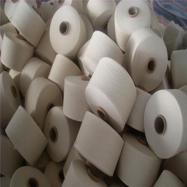 Vortex Polyester Knitting Yarn 21S , Fleece Fabric Use White 100 Spun Polyester Yarn