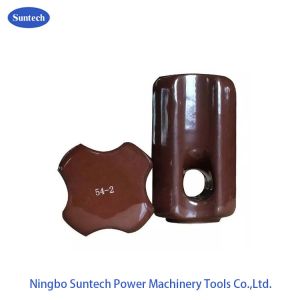 Electrical Ceramic Transmission Line Insulator Glazed Strain 600V