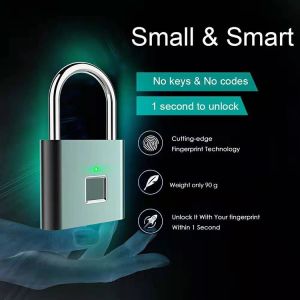 Smart Zinc Alloy Fingerprint Scanner Padlock For Personal Belongs Safety
