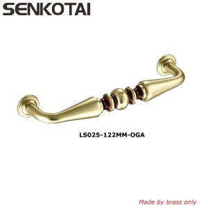 Drawer Pull Handle with Oil Rubbed Bronze and Gold Heavy Quality Brass Kitchen &