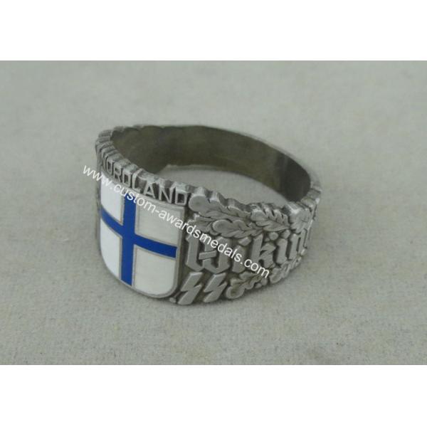Customized Souvenir Badges , Zinc Alloy Die Casting Imitation Hard Enamel Ring