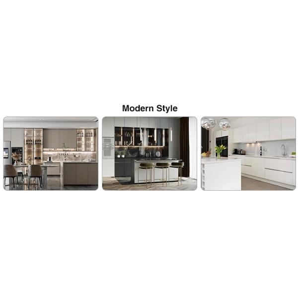 MDF Door Customized Veneer Color YALIG Under Sink Green Australian Glossy Furniture Lacquer Kitchen Cabinets