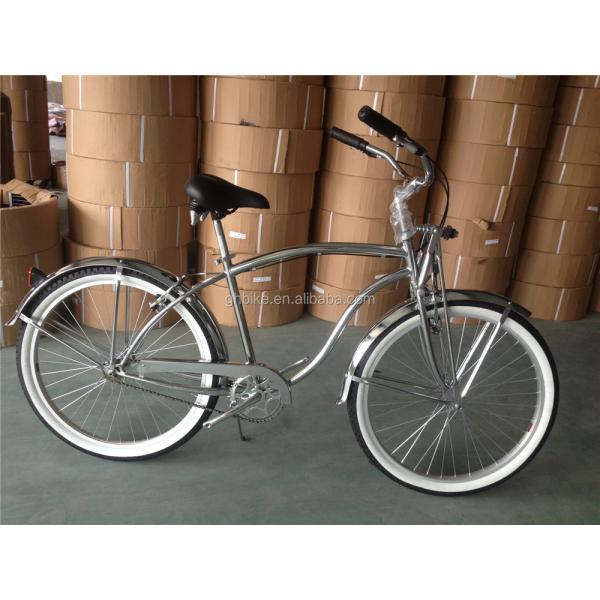 26 Inch Men's Single Speed Vintage Spring Fork Beach Cruiser for Flatland Competition