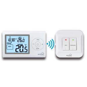 868MHZ White Backlight Best Digital Electric Room Wireless Heating Thermostat