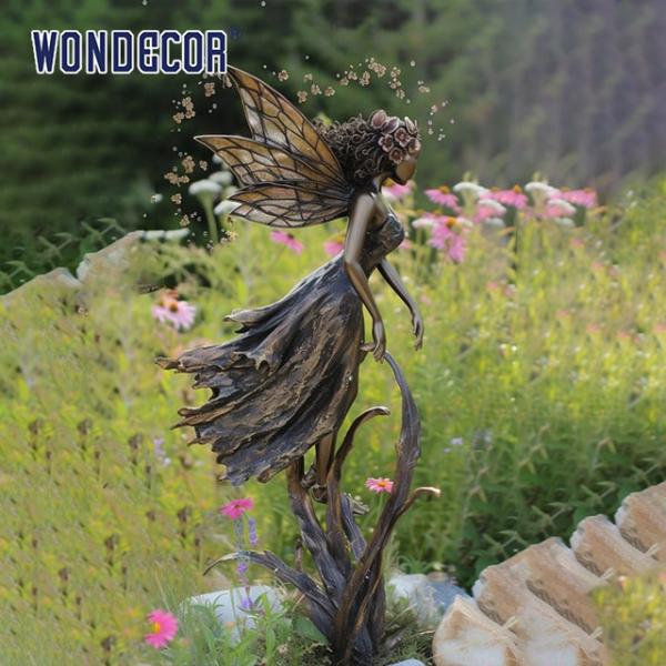 Buy Outdoor City Park Square Flower Fairy Bronze Sculpture at wholesale prices
