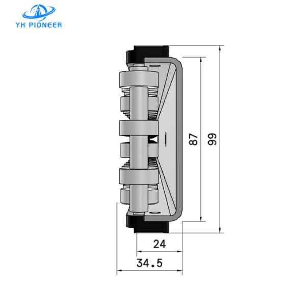 Robust Three - Row Roller Side Guide Rail with Nylon and Stainless Steel for Heavy - Load Conveying