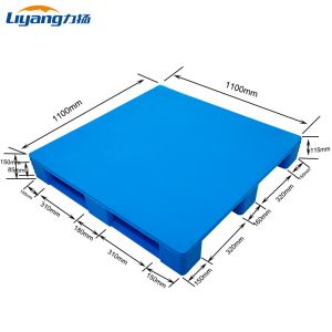 Customized Warehouse Plastic Pallet 1100x1100 HDPE Pallets Blue