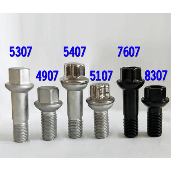 Building M14 x 1.5 Steel 3 Piece Trailer Wheel Bolt with and Plain Finish