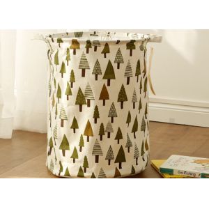 Puting Foldable washing laundry basket toy storage bag cotton lenon customized